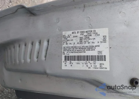 2010 Ford Ranger Sport/Xlt из США, поврежденный, VIN 1FTLR4FE6APA69796